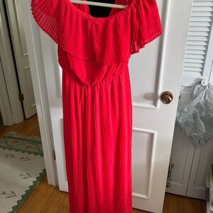 Endless Rose Red Off-Shoulder Jumpsuit